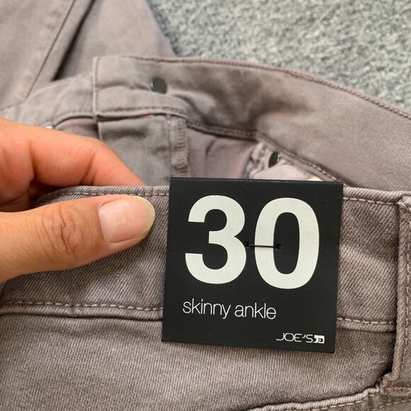 Joes Jeans Womens 30 Mauve Denim Skinny Ankle Mid Rise Stretch Zip Fly Pockets - Picture 8 of 11